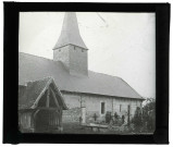 Église de la Sainte-Trinité à La Trinité-de-Thouberville (Eure), côté nord, porche.