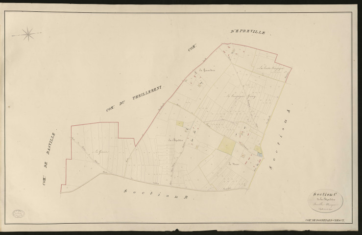 Bosc-Benard-Crescy. Section C _ de la Bézardière _ Feuille Unique