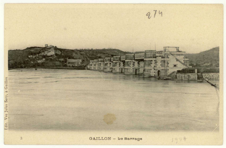 Gaillon. Le Barrage.