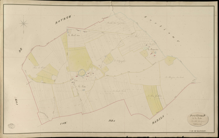 Mandres. Section D _ de la Lande _ feuille Unique