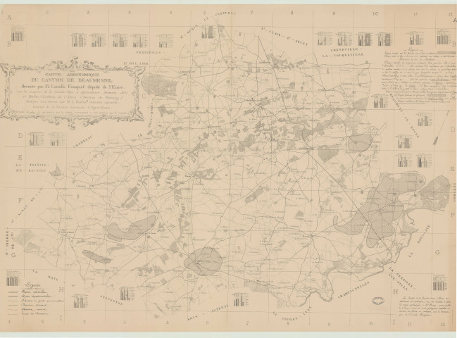 Carte agronomique des cantons de l'arrondissement de Bernay Beaumesnil