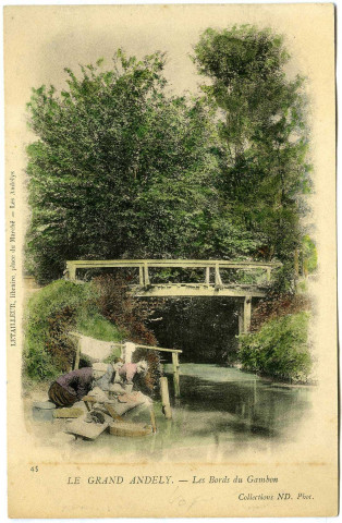Andelys (Les). Petit bras de la Seine à la Roque.