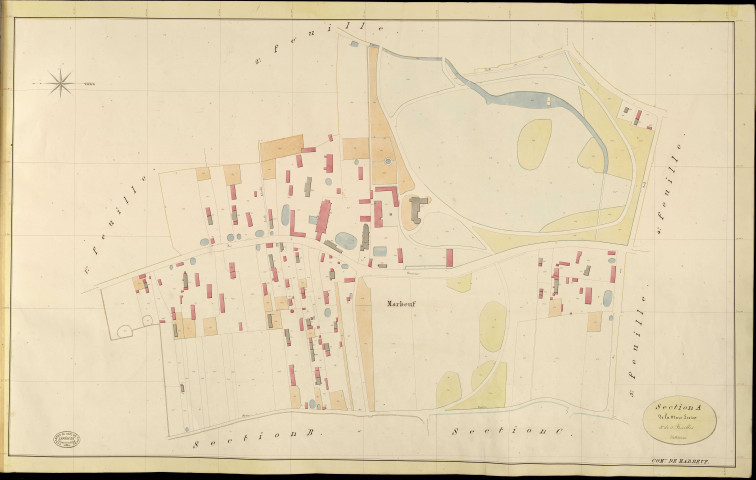 Marbeuf. Section A _ de la Mare Losier _ 3e de 5 Feuilles