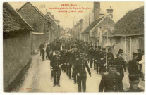 Gasny. Assemblée générale des Sapeurs-Pompiers Le Défilé (3 avril 1910).