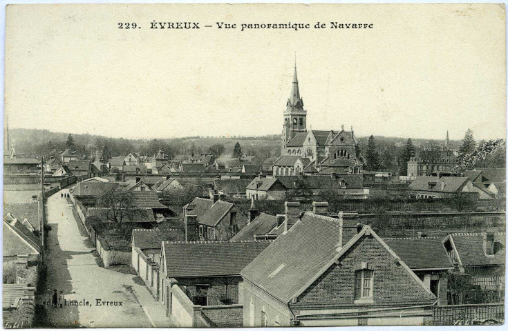 Evreux-Ville. Vue panoramique de Navarre.