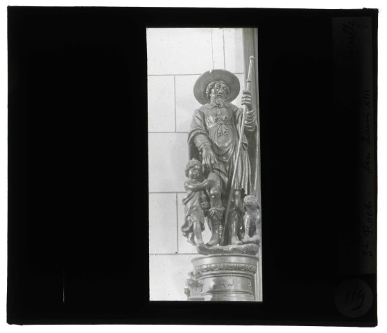 Église Saint-Victor de Saint-Victor-de-Chrétienville (Eure), statue de Saint-Roch.