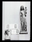 Statue de Vierge à l'enfant présentée à une exposition d'art religieux à Rouen (Seine-Maritime).