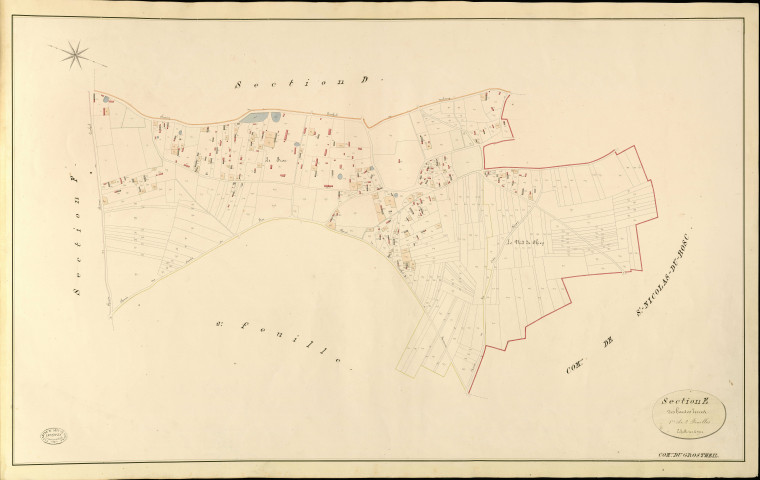 Gros-Theil (Le). Section E _ des hautes Terres _ 1re de 2 Feuilles