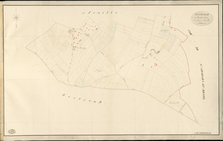 Epreville-en-Lieuvin. Section A _ des Bruyères Gosse _ 2e et dernière Feuille
