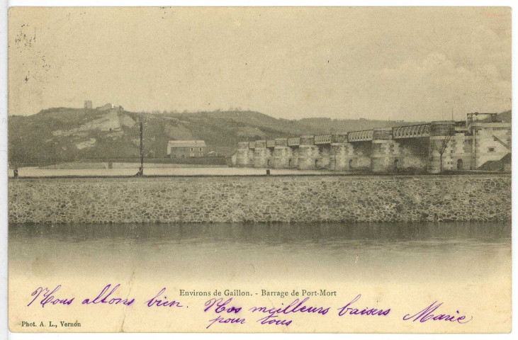 Port-Mort. Environs de Gaillon. - Barrage de Port-Mort.