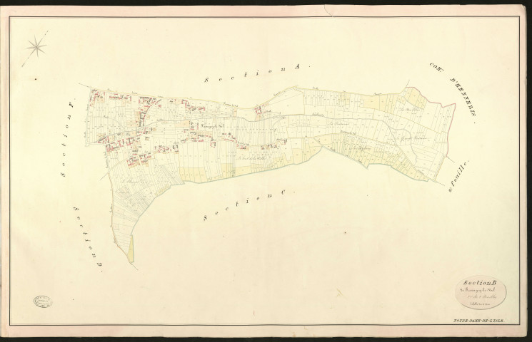 Notre-Dame-de-l'Isle. Section B _ de Pressagny-le-Val _ 1re de 2 Feuilles