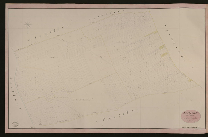 Pressagny-l'Orgueilleux. Section B _ des Déserts _ 3e de 4 Feuilles