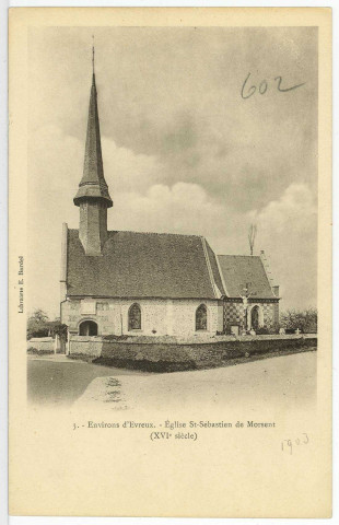 Saint-Sébastien-de-Morsent. Eglise de Saint-Sébastien-de-Morsent (XVIe siècle).