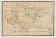 Perruel - "Plan de l'abbaye de l'Isle-Dieu et du moulin à papier". *