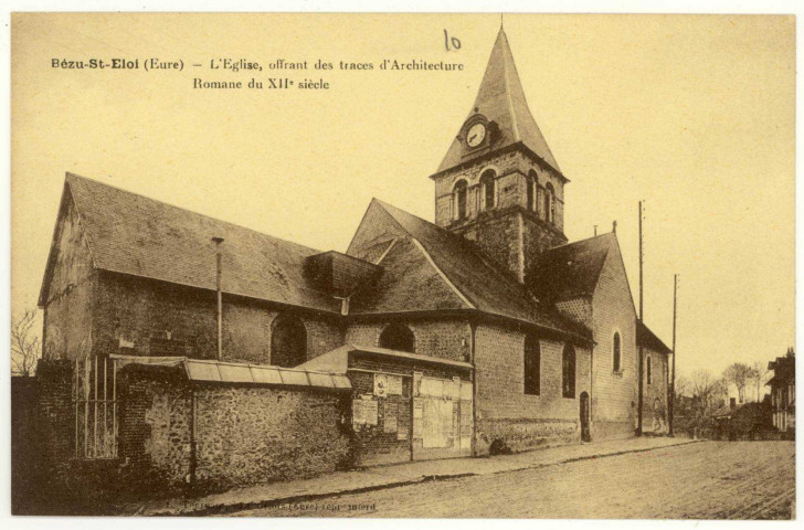 Bézu-Saint-Eloi. L'Eglise offrant des traces d'Architecture Romane du X11e siècle.