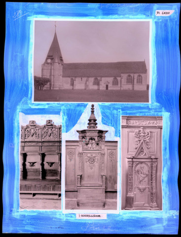 "Églises rurales du département de l'Eure" du chanoine Bonnenfant tome I, planche LXVIII Goupillières (Eure).