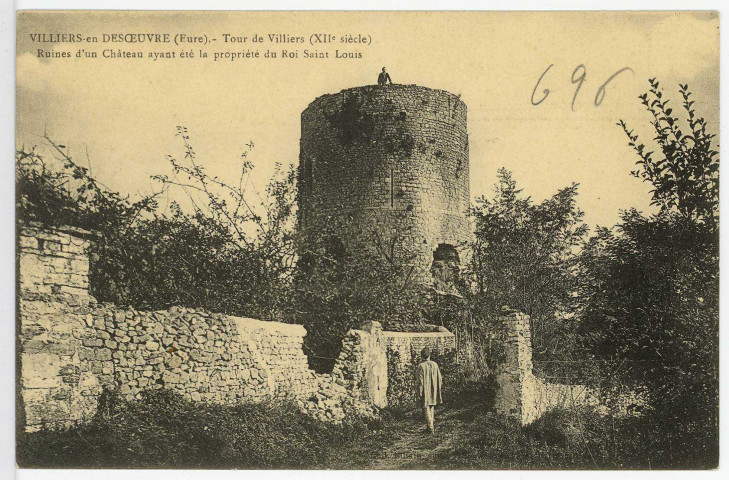 Villiers-en-Désoeuvre. Tour de Villiers (XIIe siècle) - Ruines d'un château ayant été la propriété du Roi Saint-Louis.