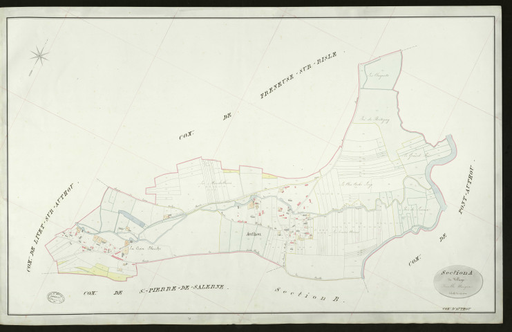 Authou. Section A _ du Village _ Feuille Unique
