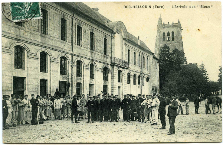 Bec-Hellouin (Le). L'Arrivée des "Bleus".