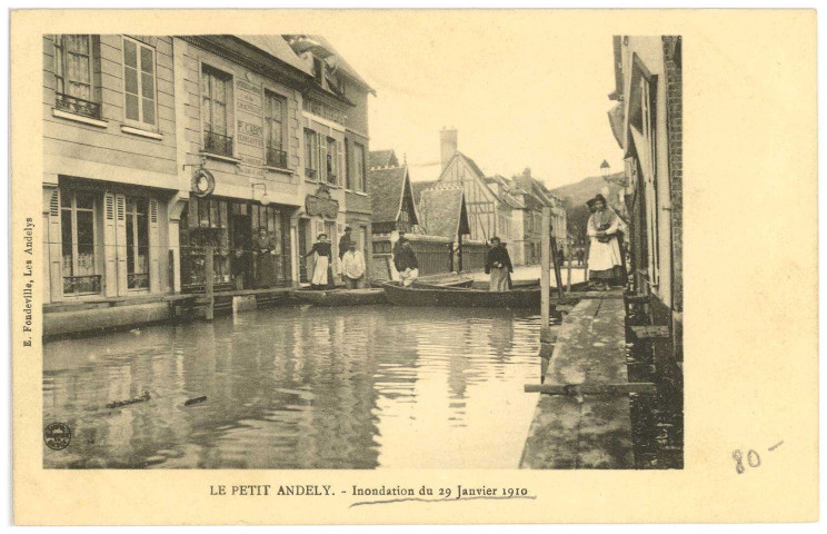 Andelys (Les). Le Petit Andely. - Inondation du 29 Janvier 1910.