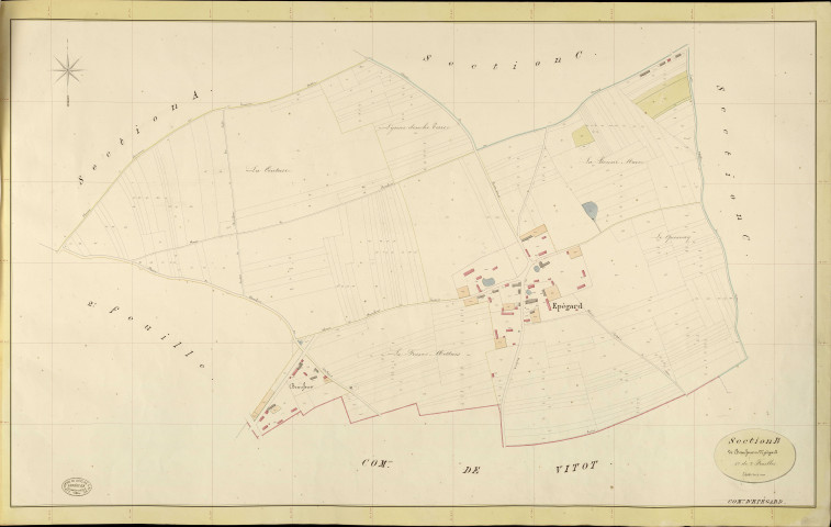 Epégard. Section B _ de Beaufour et d'Epégard _ 1re de 2 Feuilles
