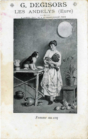 Andelys (Les). G Degisors - Les Andelys - Femme au Coq.
