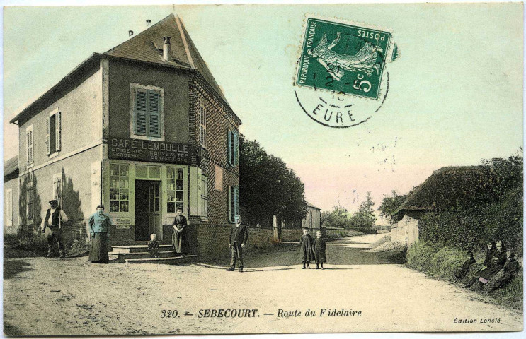 Sébécourt. Route du Fidelaire - Café Lemoulle.