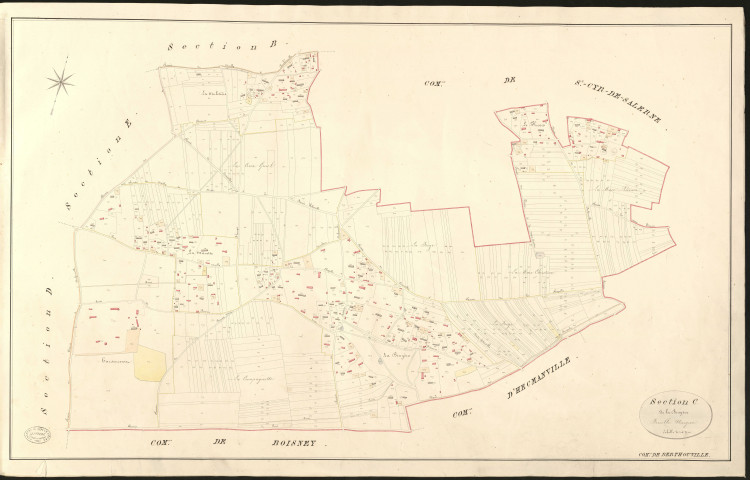 Berthouville. Section C _ de la Bruyère _ Feuille Unique
