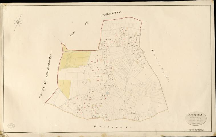 Hauville. Section A _ du Dubourdonney _ Feuille Unique