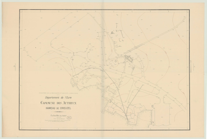 Authieux (Les) _ MRU _ Hameau de Crieuzel. Plan topographique