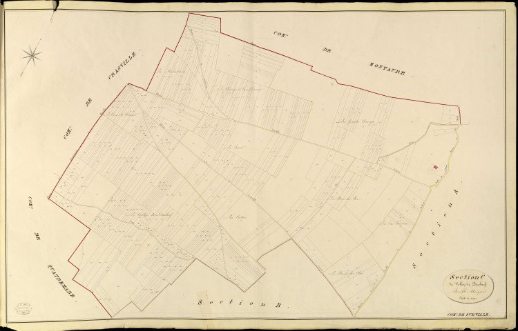 Surville. Section C _ de Vallon de Daubeuf _ Feuille Unique