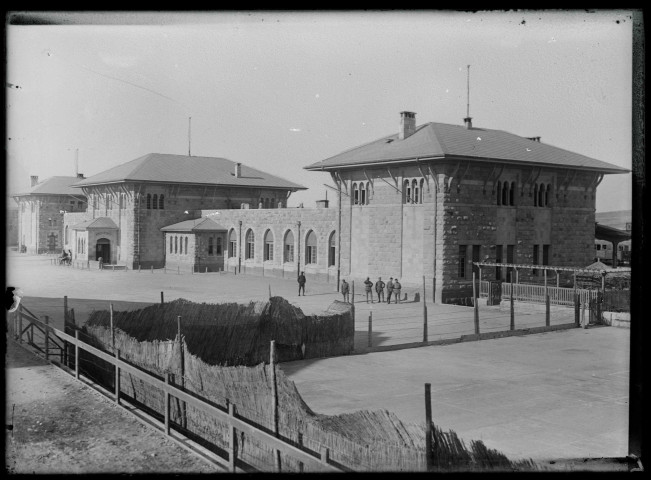 Vue générale de la gare d'Alep (Syrie).
