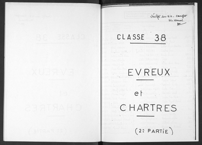 Subdivision Evreux. Répertoire alphabétique (1938)