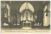 Sainte-Opportune-la-Mare. Intérieur de l'Eglise.