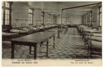 Caillouet-Orgeville. Hôpital militaire : Guerre du Droit 1914 : Pendant la Guerre Sainte-Eugénie-Une des Salles de Blessés.