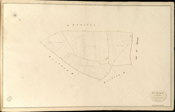 Beaubray. Section C _ du Colombier _ 1re de 2 Feuilles