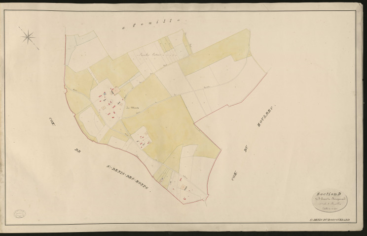 Saint-Denis-de-Bosguérard. Section D _ de St Denis du Boscguerard _ 1re de 2 Feuilles