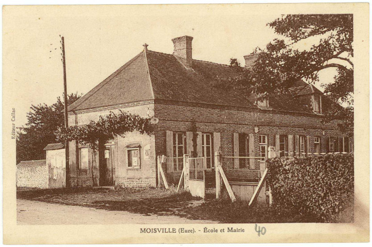 Moisville. Mairie et Ecoles.
