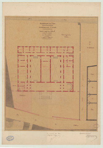 Evreux _Palais de Justice, projet 2. "Avant projet d'un tribunal"