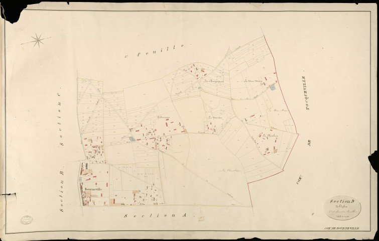 Bourneville. Section D _ du Moulin de Brotonne _ 2e et dernière Feuille