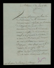 Lettre au sujet de la formation de nouveaux présidiaux.