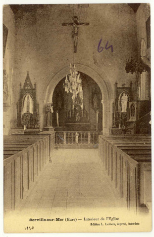 Berville-sur-Mer. Intérieur de l'Eglise.