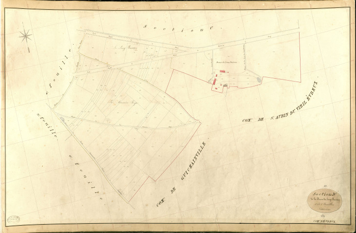 Evreux. Section D _ de La Ferme du Long Buisson _ 5e de 8 Feuilles