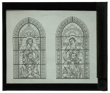 Cathédrale Notre-Dame de Chartres (Eure-et-Loir), transept sud, dessin des parties supérieures des verrières.