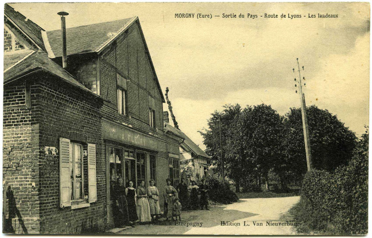 Morgny. Sortie du Pays - Route de Lyons - Les Landeaux.