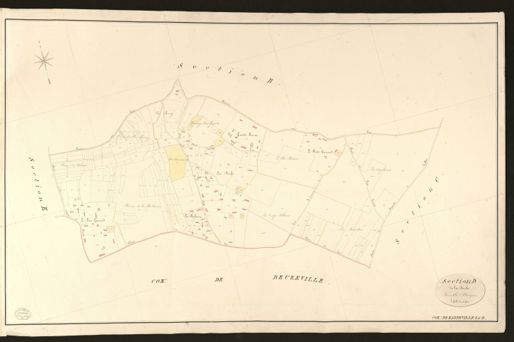 Manneville-la-Raoult. Section D _ de la Roche _ Feuille Unique