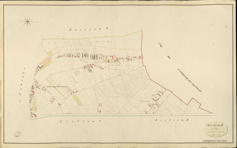 Saint-Etienne-du-Vauvray. Section B _ de l'Eglise _ 2e et dernière Feuille