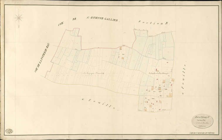 Saint-Georges-du-Vièvre. Section C _ du Mont Rôti _ 1re de 4 Feuilles