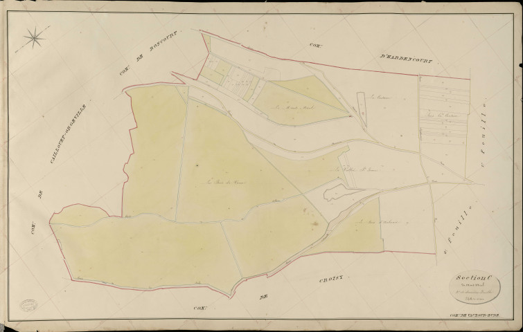 Vaux-sur-Eure. Section C _ du Mont Mirel _ 3e et dernière Feuille