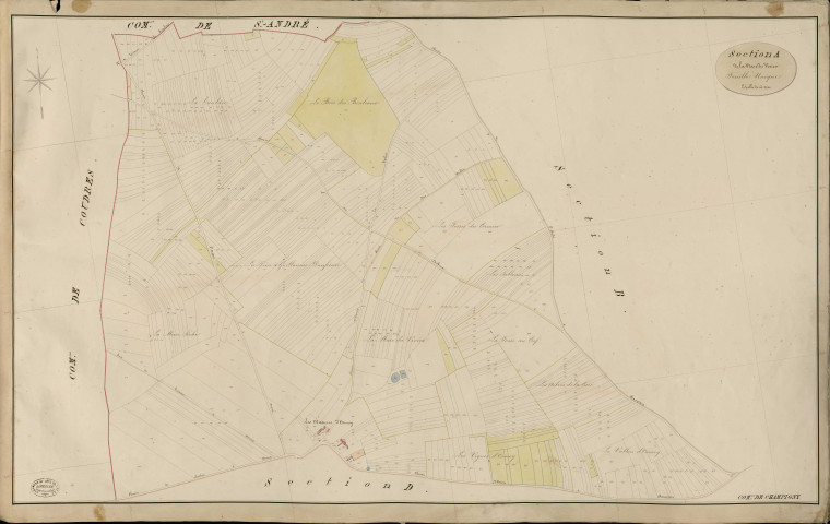 Champigny-la-Futelaye. Section A _ de la Mare du Vivier _ Feuille Unique